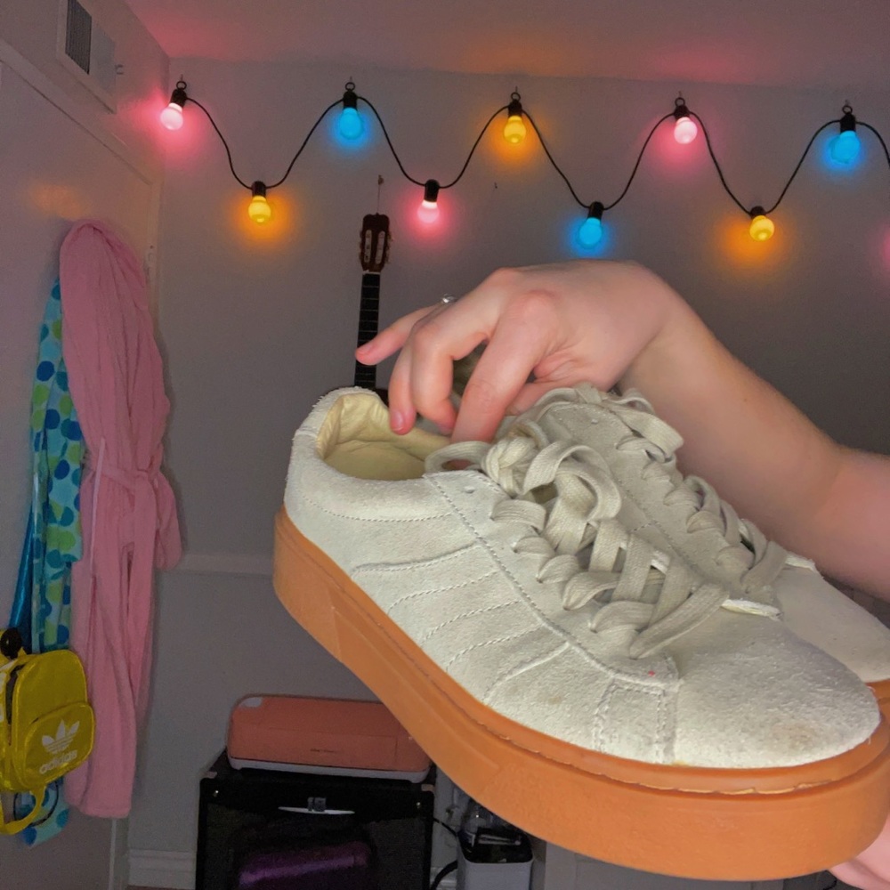 Tan Zara platform shoes